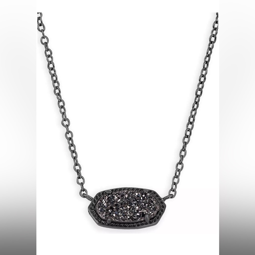 Kendra Scott black druzy necklace
